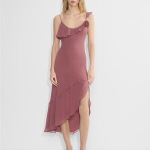 Aritzia Wilfred Engage Ruffled chiffon dress NWT